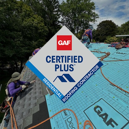 GAF Certified Plus Residential Roofing Contractor Logo